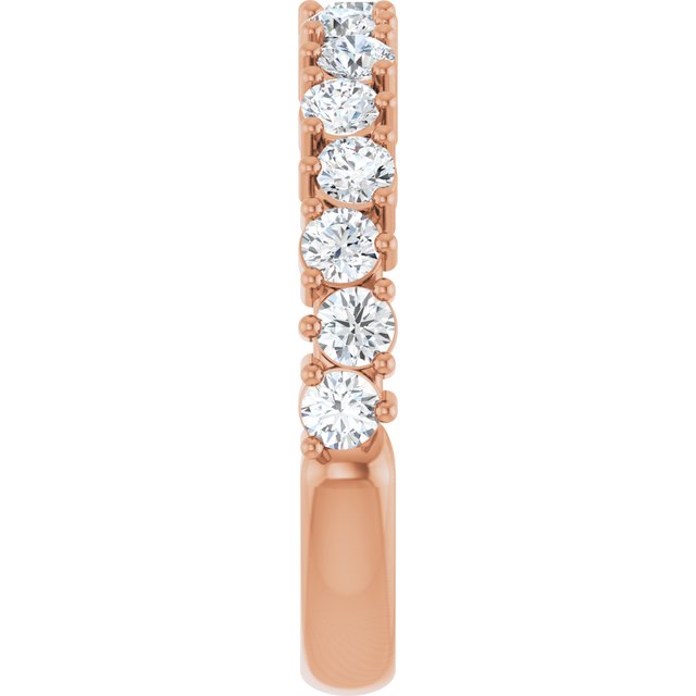 14K Rose 1 CTW Natural Diamond Anniversary Band
