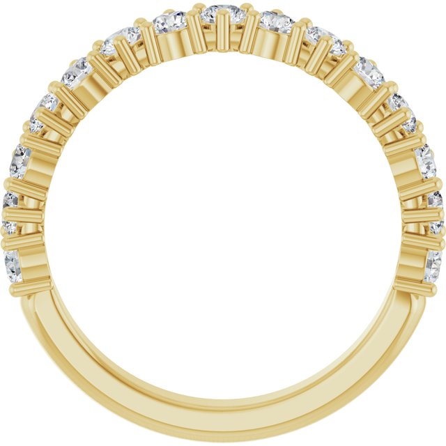 14K Yellow 9/10 CTW Lab-Grown Diamond Anniversary Band
