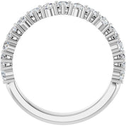 14K White 9/10 CTW Lab-Grown Diamond Anniversary Band