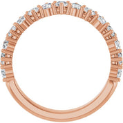 14K Rose 1 CTW Natural Diamond Anniversary Band