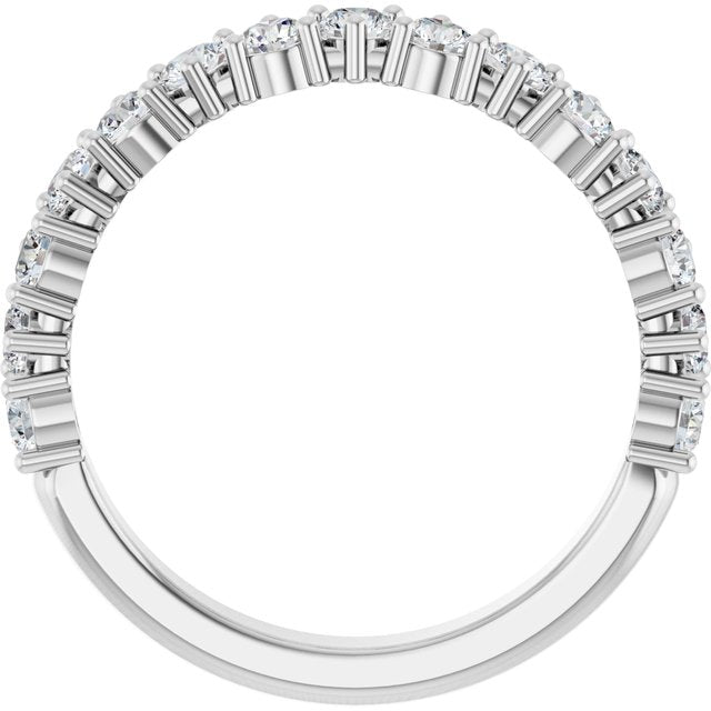 Platinum 9/10 CTW Lab-Grown Diamond Anniversary Band