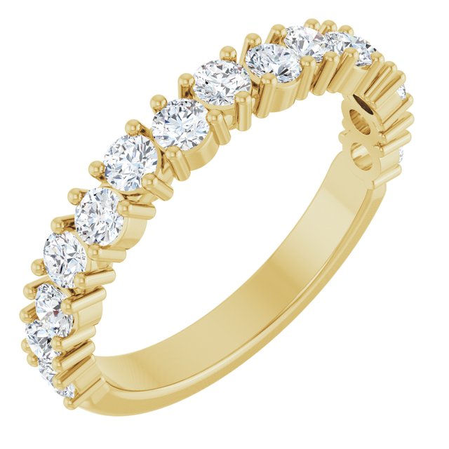 14K Yellow 9/10 CTW Lab-Grown Diamond Anniversary Band