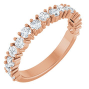 14K Rose 1 CTW Natural Diamond Anniversary Band