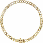 14K Yellow 1/2 CTW Natural Diamond Link 7 1/4" Bracelet