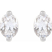Sterling Silver 1/2 CTW Natural Diamond Stud Earrings