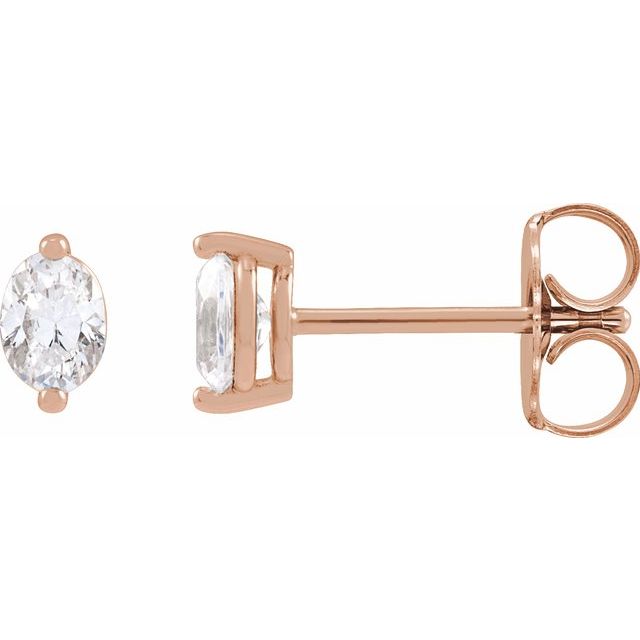 14K Rose 1/3 CTW Natural Diamond Stud Earrings