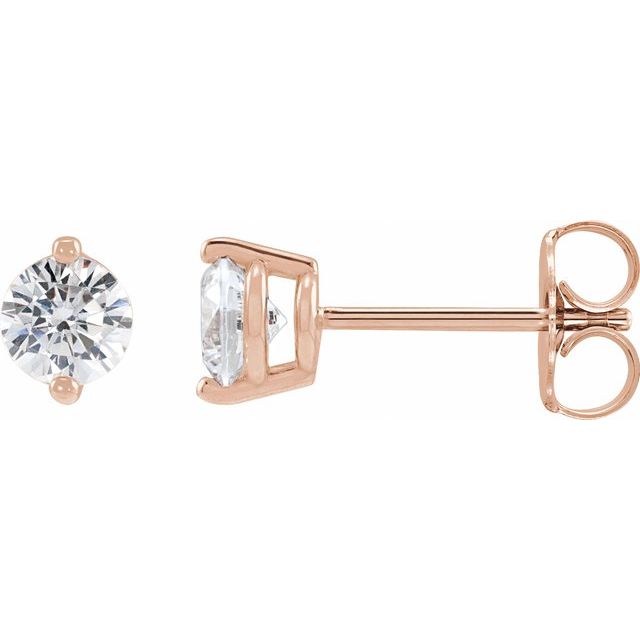14K Rose 1/5 CTW Natural Diamond Stud Earrings