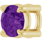 14K Yellow 4 mm Natural Amethyst Pendant
