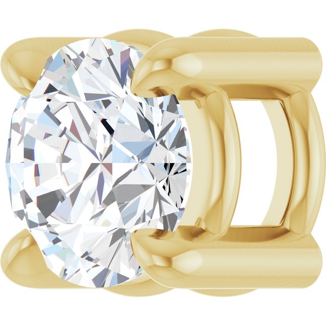 14K Yellow 1/5 CT Natural Diamond Pendant