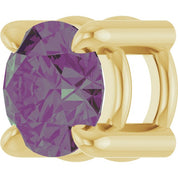 14K Yellow 4 mm Lab-Grown Alexandrite Pendant