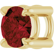 14K Yellow 4 mm Natural Mozambique Garnet Pendant