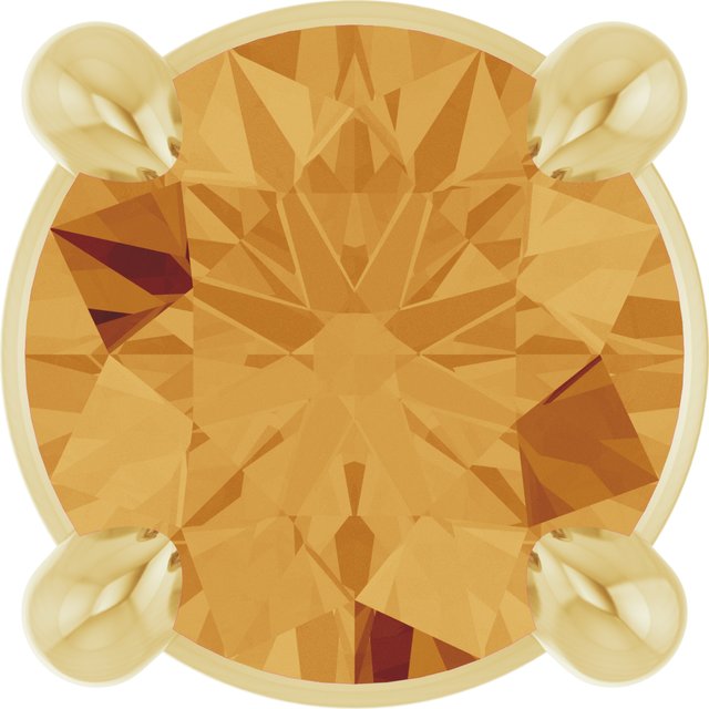 14K Yellow 4 mm Natural Citrine Pendant