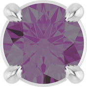 Sterling Silver 4 mm Lab-Grown Alexandrite Pendant