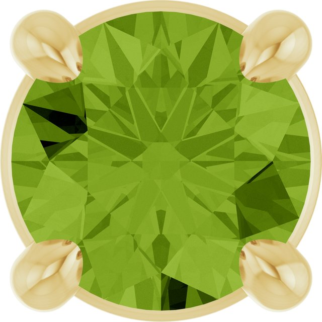 14K Yellow 4 mm Natural Peridot Pendant