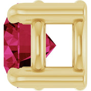 14K Yellow 4 mm Lab-Grown Ruby Pendant