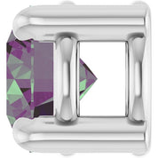 14K White 4 mm Lab-Grown Alexandrite Pendant