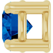 14K Yellow 4 mm Lab-Grown Blue Sapphire Pendant