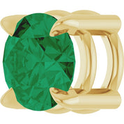 14K Yellow 5 mm Natural Emerald Pendant