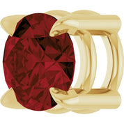 14K Yellow 5 mm Natural Mozambique Garnet Pendant