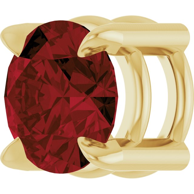 14K Yellow 5 mm Natural Mozambique Garnet Pendant