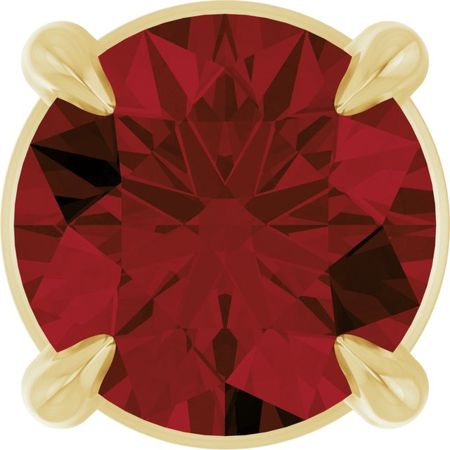 14K Yellow 5 mm Natural Mozambique Garnet Pendant