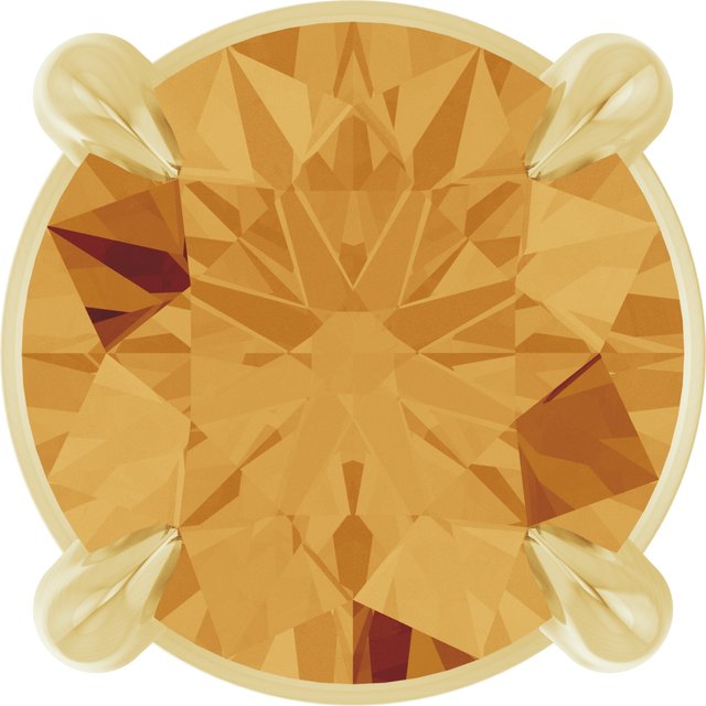 14K Yellow 5 mm Natural Citrine Pendant