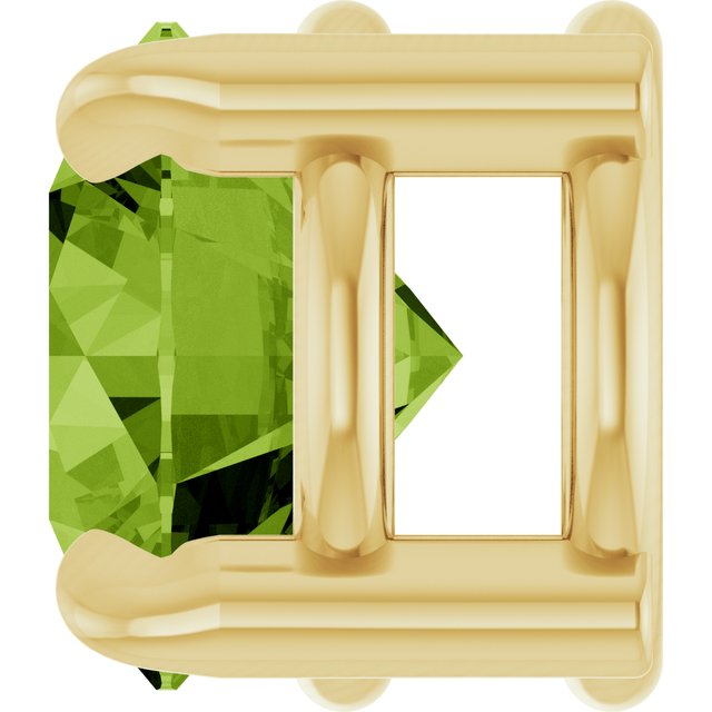 14K Yellow 5 mm Natural Peridot Pendant