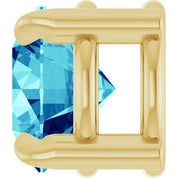 14K Yellow 5 mm Natural Blue Zircon Pendant