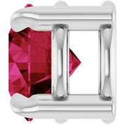 Sterling Silver 5 mm Natural Ruby Pendant