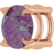 14K Rose 6 mm Lab-Grown Alexandrite Pendant