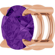 14K Rose 6 mm Natural Amethyst Pendant