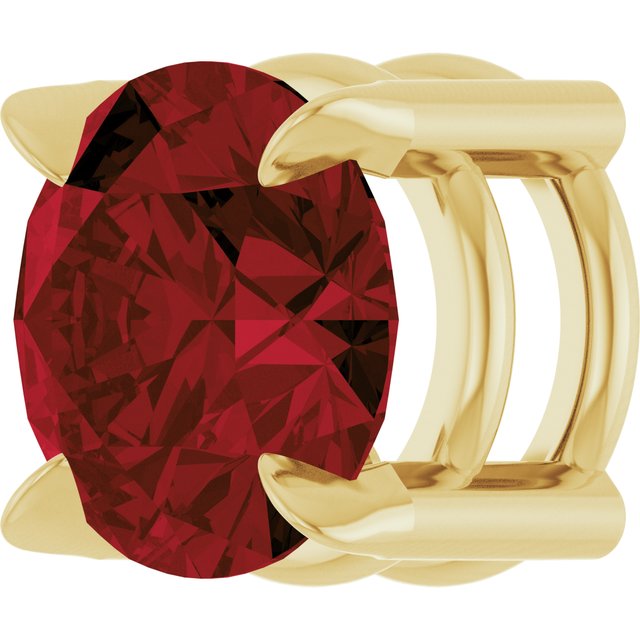 14K Yellow 6 mm Natural Mozambique Garnet Pendant