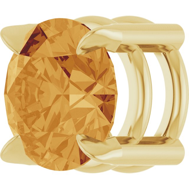 14K Yellow 6 mm Natural Citrine Pendant