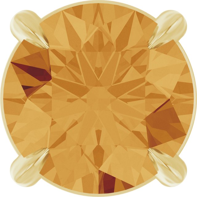 14K Yellow 6 mm Natural Citrine Pendant