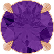 14K Rose 6 mm Natural Amethyst Pendant
