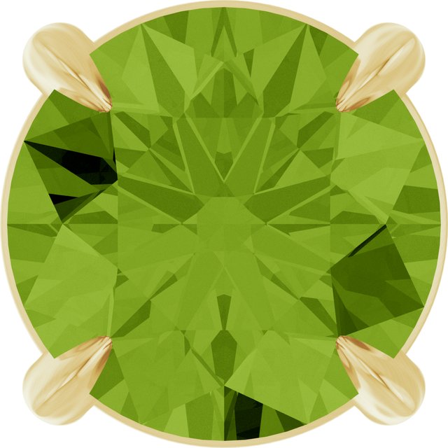 14K Yellow 6 mm Natural Peridot Pendant