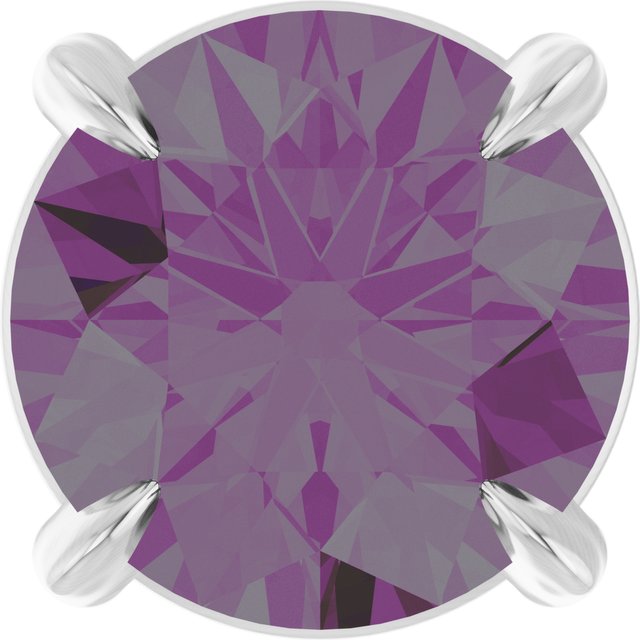 Platinum 6 mm Lab-Grown Alexandrite Pendant