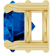 14K Yellow 6 mm Natural Blue Sapphire Pendant