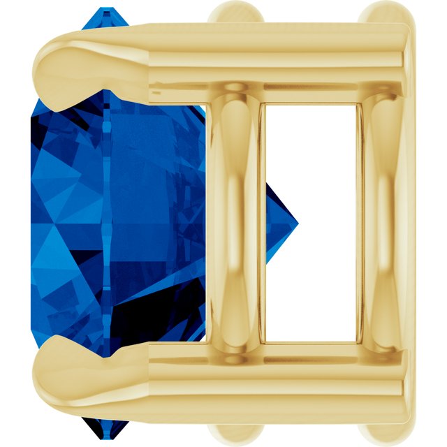 14K Yellow 6 mm Natural Blue Sapphire Pendant