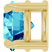 14K Yellow 6 mm Natural Blue Zircon Pendant