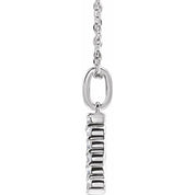 14K White 1/5 CTW Lab-Grown Diamond Initial A 16-18" Necklace