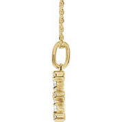 14K Yellow 1/5 CTW Lab-Grown Diamond Initial E 16-18" Necklace