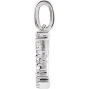 14K White 1/6 CTW Lab-Grown Diamond Initial C Pendant
