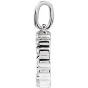 14K White 1/4 CTW Lab-Grown Diamond Initial D Pendant