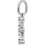 14K White 1/5 CTW Lab-Grown Diamond Initial E Pendant