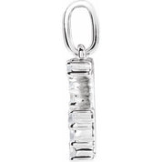 14K White 1/5 CTW Lab-Grown Diamond Initial G Pendant
