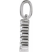14K White 1/8 CTW Lab-Grown Diamond Initial J Pendant