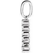 14K White 1/8 CTW Lab-Grown Diamond Initial L Pendant