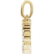 14K Yellow 1/4 CTW Lab-Grown Diamond Initial D Pendant