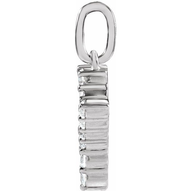 14K White 1/6 CTW Lab-Grown Diamond Initial Y Pendant